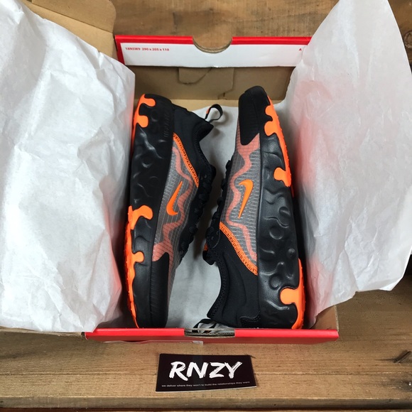 NEW Nike Renew Lucent Black Total Orange - Picture 9 of 10